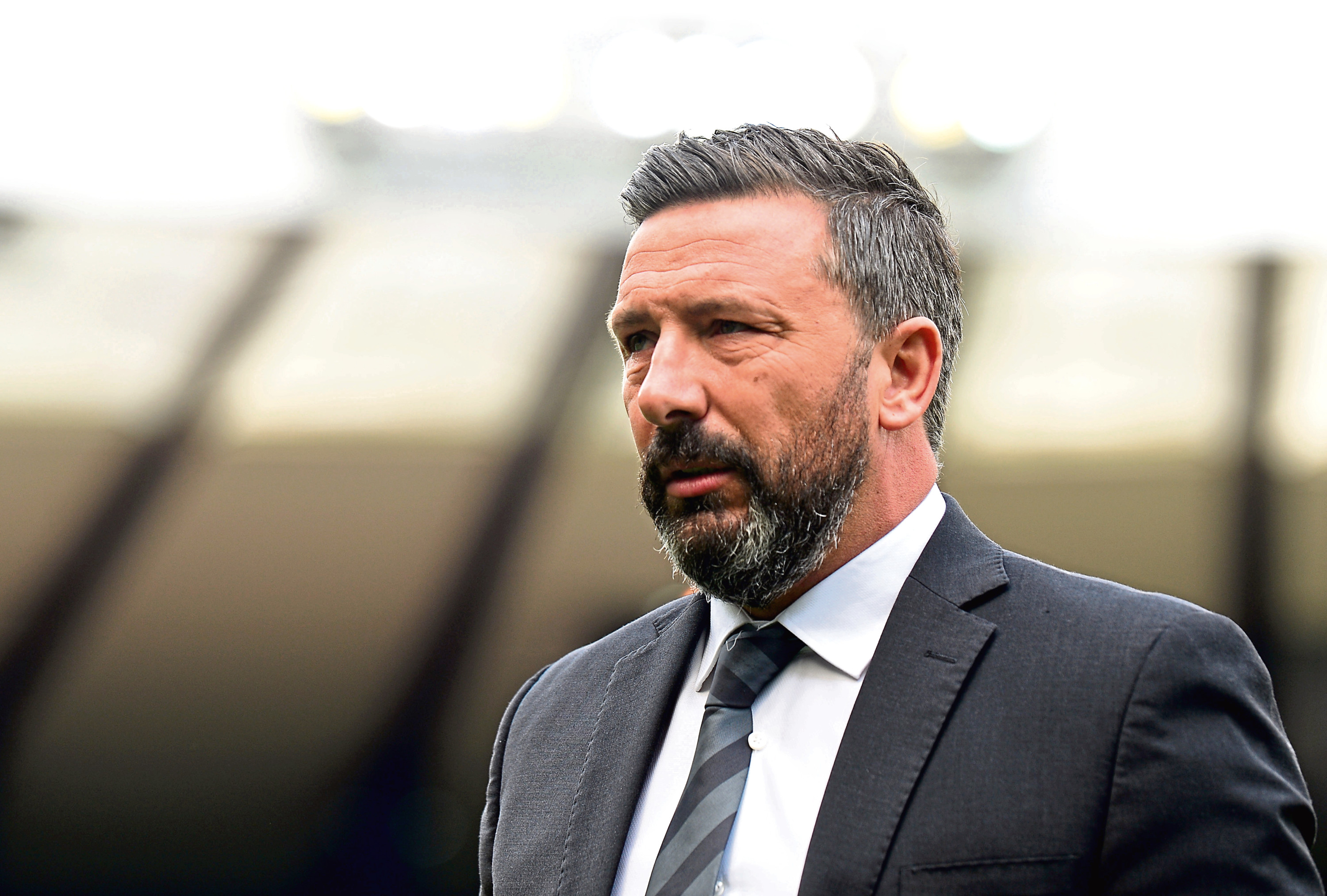 GLASGOW, SCOTLAND - APRIL 14:  Derek McInnes the manager of Aberdeen during the Scottish Cup semi-final between Aberdeen and Celtic at Hampden Park on April 14, 2019 in Glasgow, Scotland. (Photo by Mark Runnacles/Getty Images)