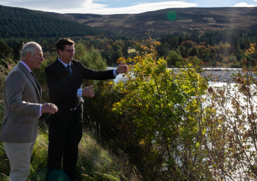 The Duke of Rothesay being shown around the golf club.