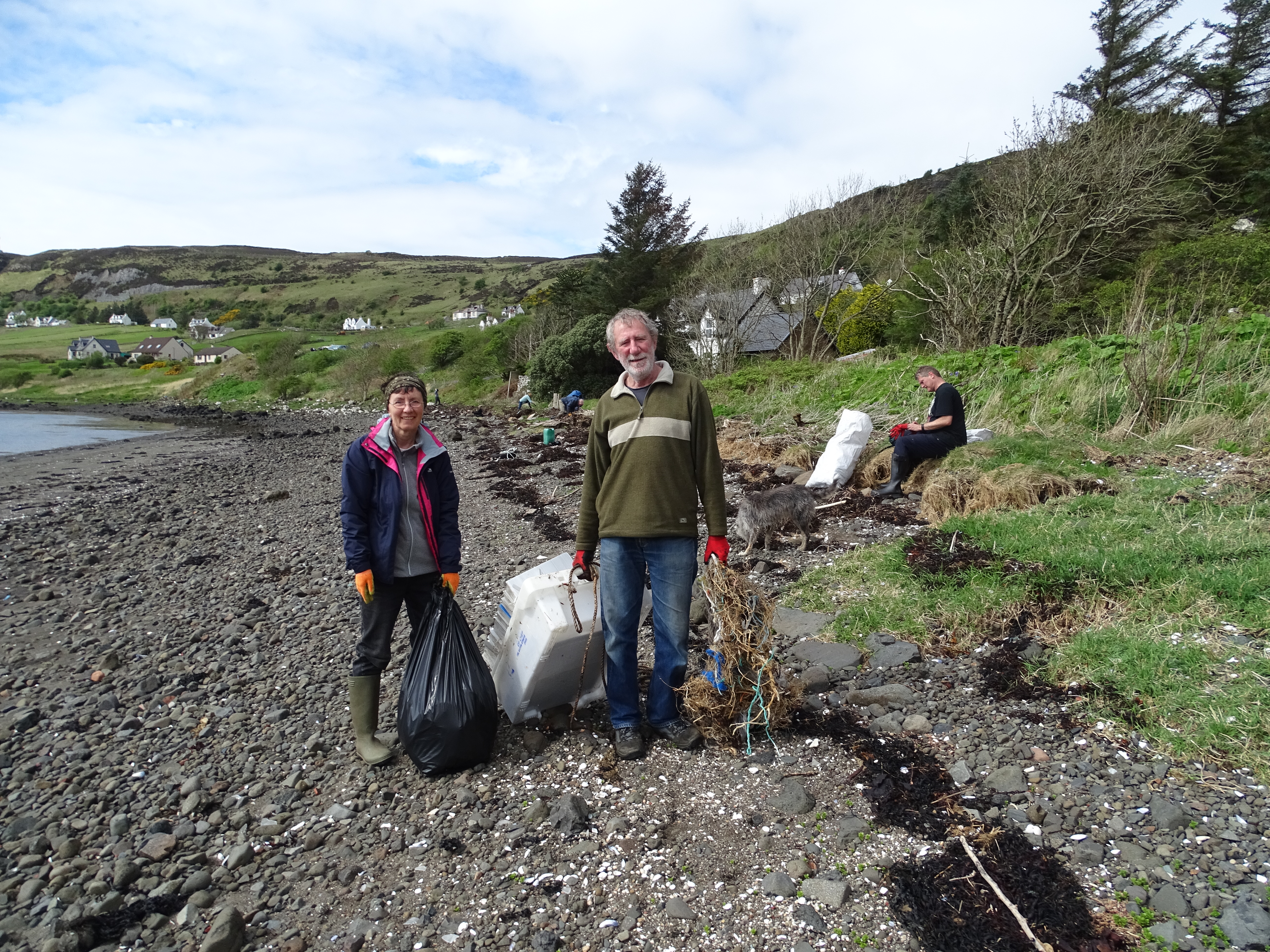 Over 50 volunteers offered their assistance with the annual beach clean in the north end of Skye