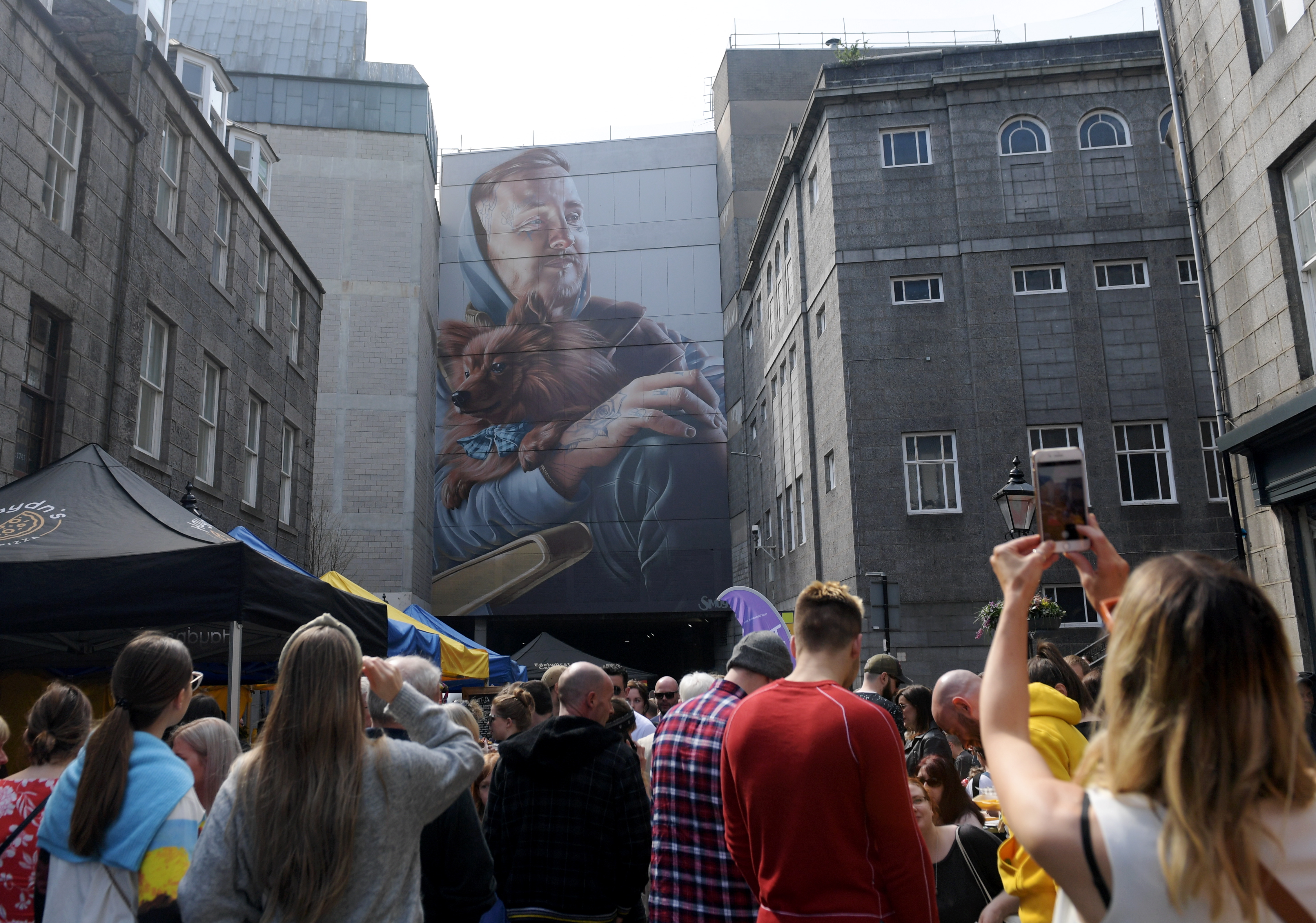 SMUG'S work at The Green. Aberdeen Inspired helps to put on events such as the city's Nuart street art festival.