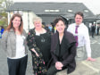 Fort Augustus, Cill Chuimein Medical Centre was opened yesterday after the devastating fire in 2015  which destroyed the previous building. Photographed after the opening (L-R), Dr Aoibhinn Lawlor, Harry Whiteside, Chairwoman of the Fort Augustus and Glenmoriston Community Company, Minister for Rural Affairs Mairi Gougeon and Dr Daniel Flavin.
Picture by Sandy McCook.