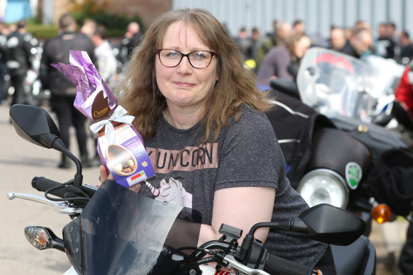 Emma Hall, chair of the Highland Classic Motorcycle Club. Credit: Andrew Smith
