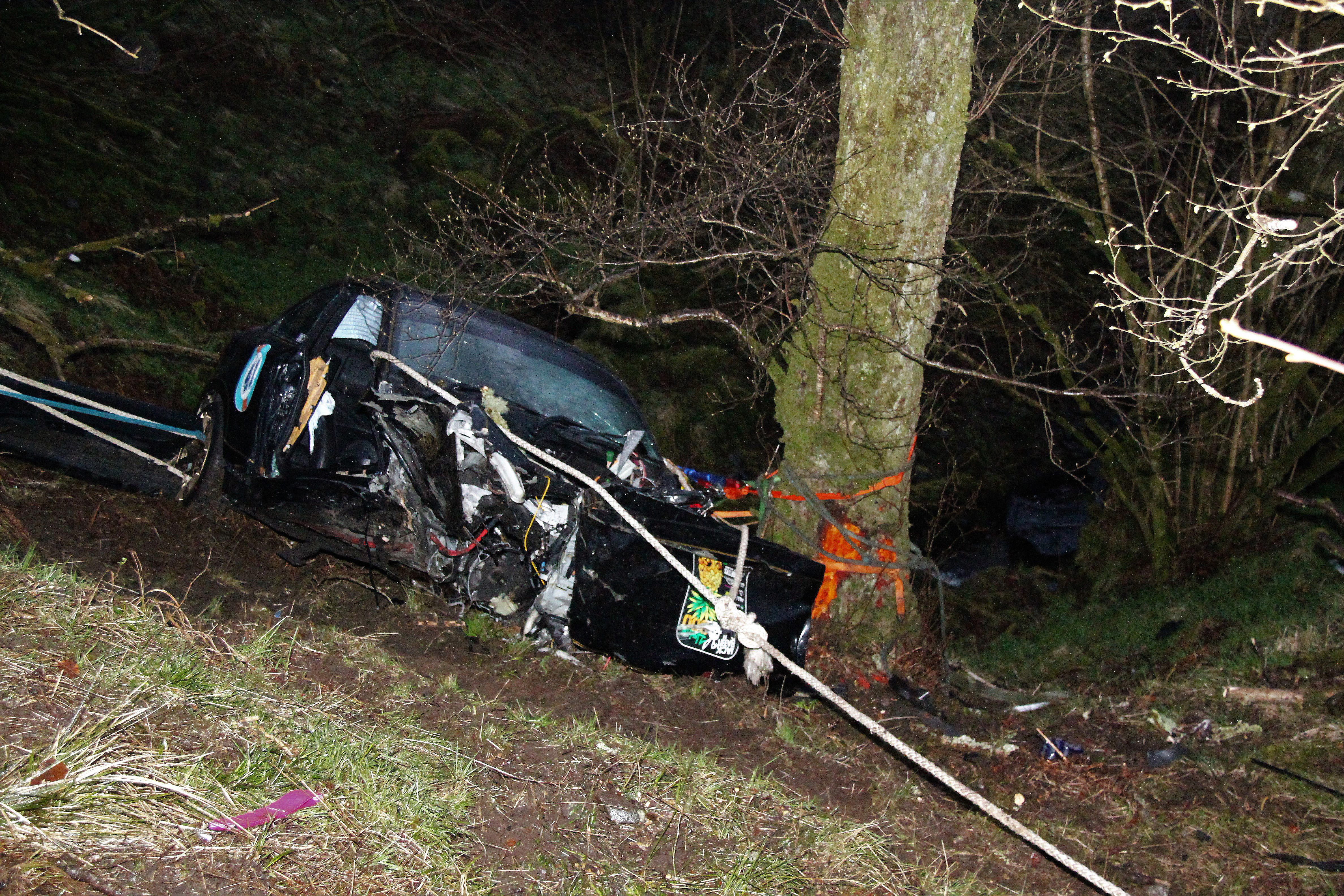 The road accident on the A82 near Letterfinlay.