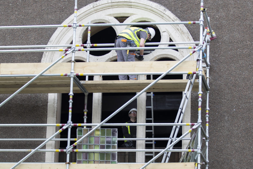 The first of the windows are now being removed and taken to Prestwick for restoration works