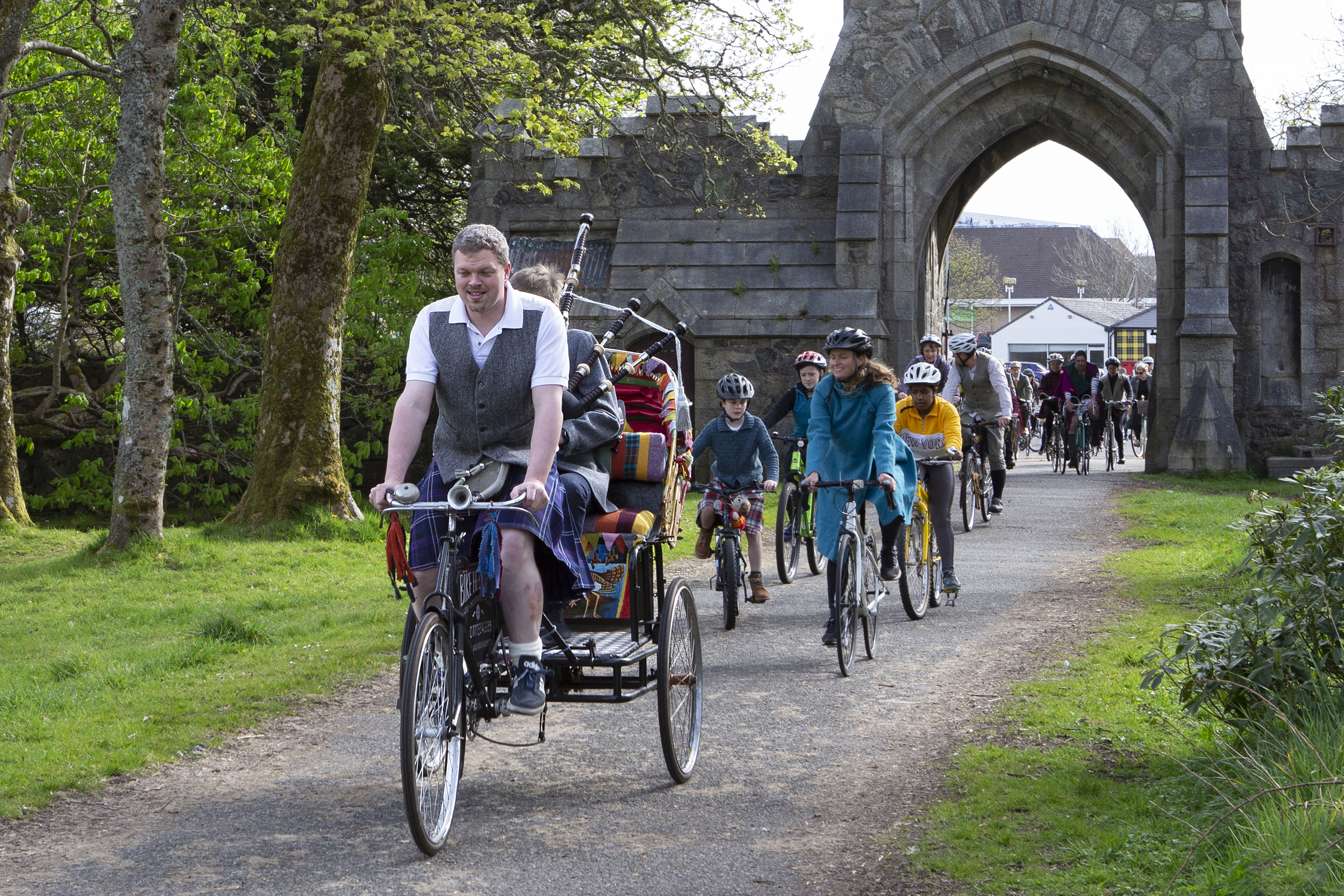 The annual Harris Tweed cycle event took place in Stornoway over the weekend.
