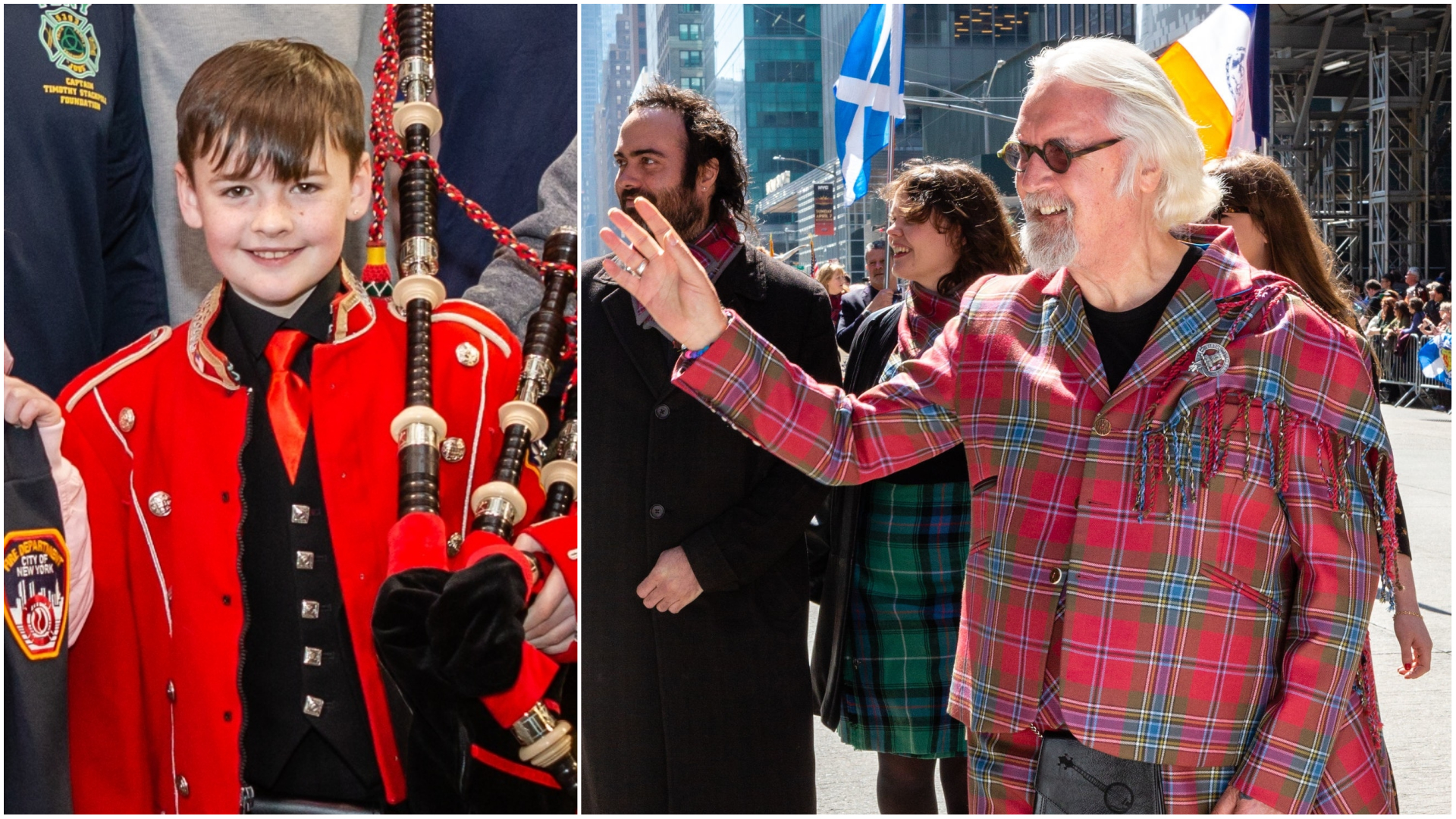 Josh Bruce and Billy Connolly were both involved in the Tartan Day celebrations.