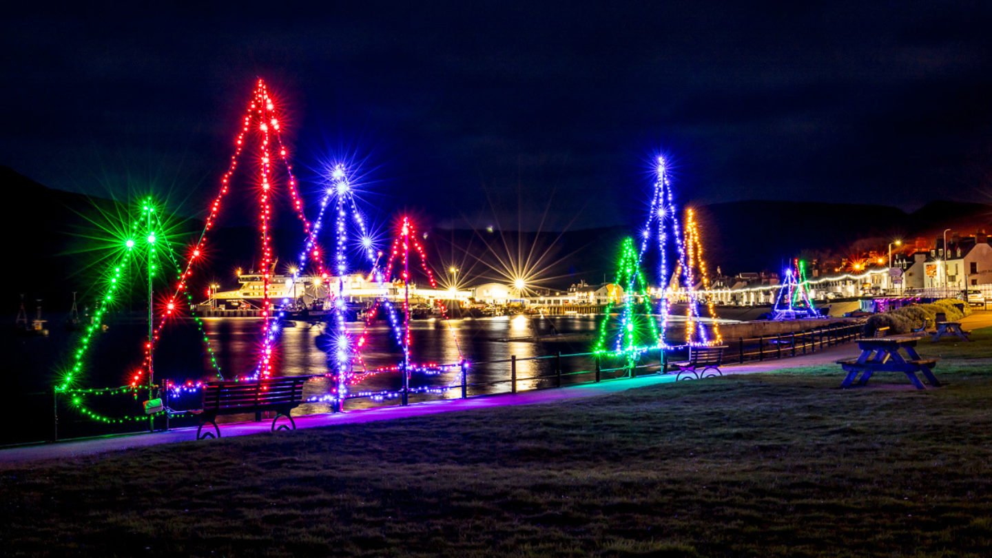 MV Loch Seaforth at Ulapool's Winter Lights Festival
