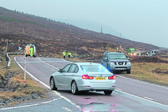 The scene Loch Glascarnoch on the Ullapool to Garve road.