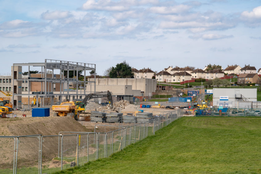 The construction site of Balfor Beattie at the New Lossiemouth High School. JASPERIMAGE