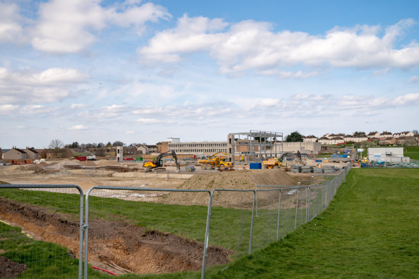 The construction site of Balfor Beattie at the New Lossiemouth High School. JASPERIMAGE