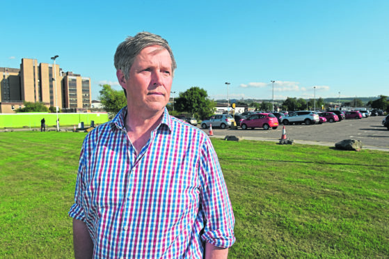 MSP Edward Mountain at Raigmore Hospital, Inverness. Picture by Sandy McCook.