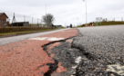 The A975 Foveran to Newburgh road remains badly damaged by bypass traffic.