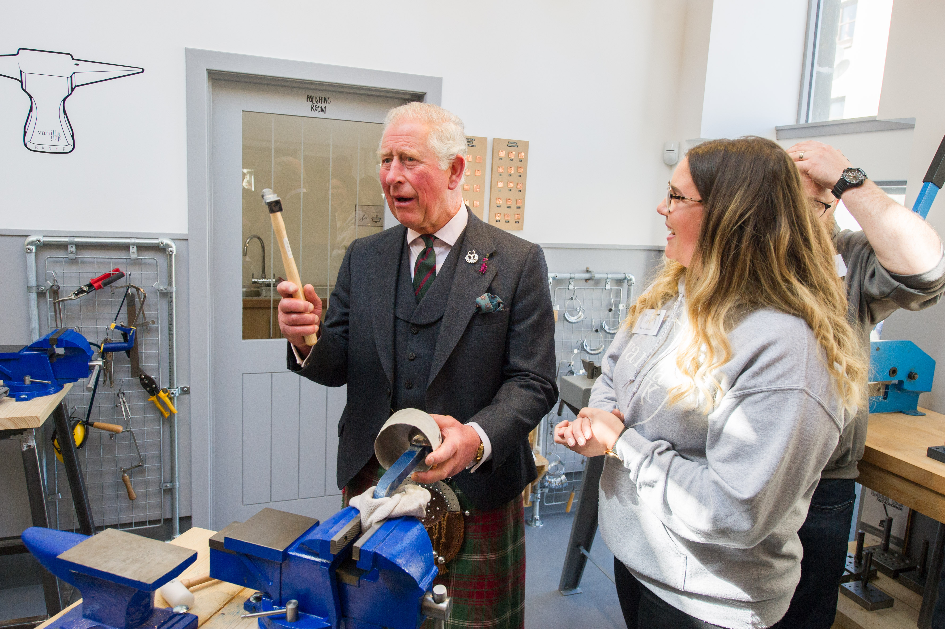 The Duke of Rothesay visits Vanilla Ink, a Social Enterprise business that is bringing Silversmithing and Jewellery Making skills development opportunities to communities in Scotland. Pictures by Jason Hedges and video by Tamsin Gray.