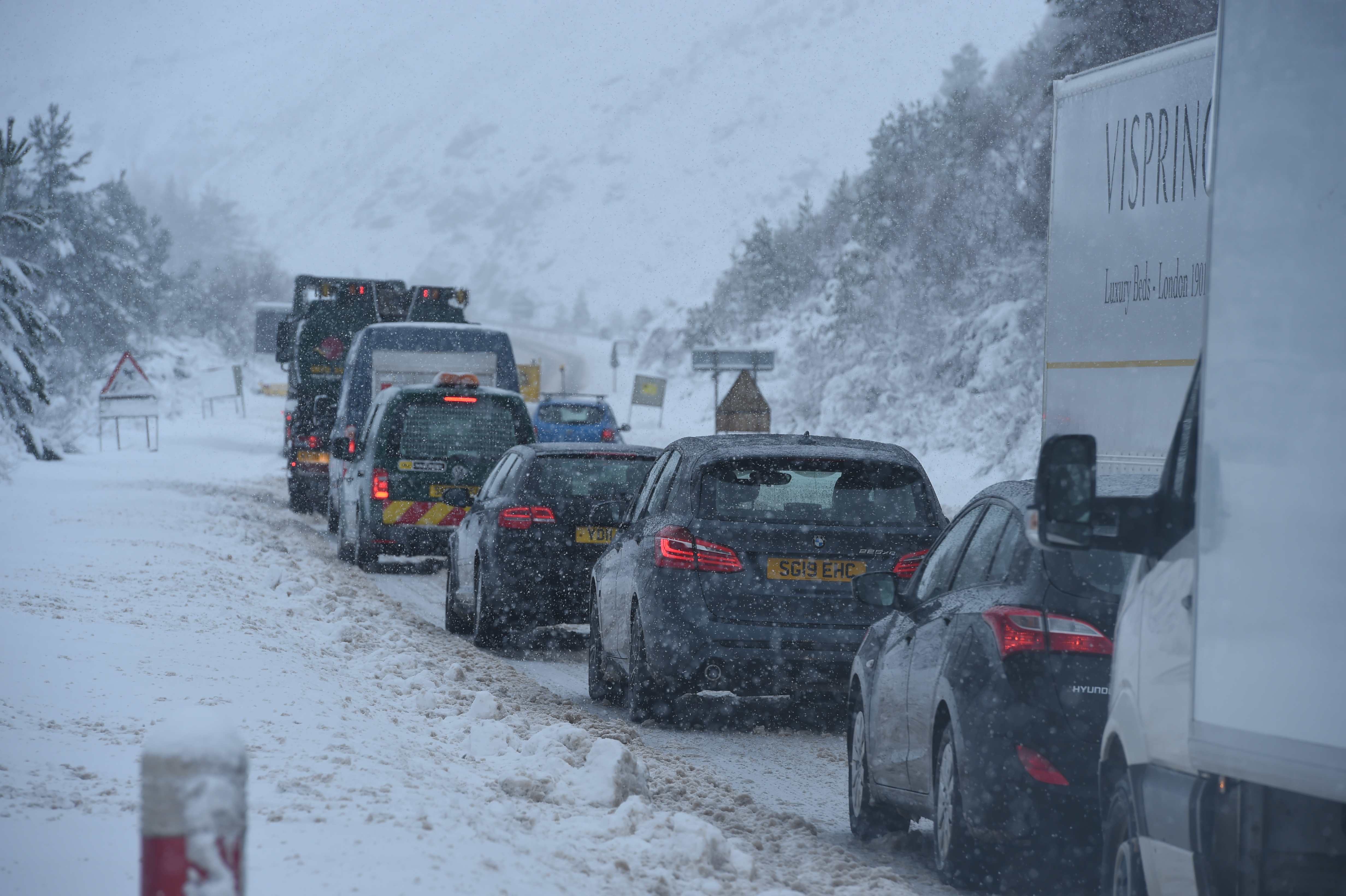 Snowy conditions on the A9. Pics by Sandy McCook.
