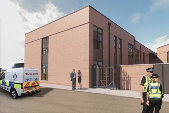 An artist's impression of the new Peterhead police station at Buchan House.