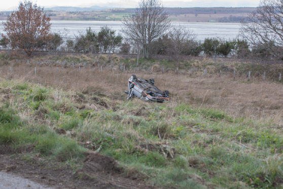 The scene on the A862 Inverness to Beauly road