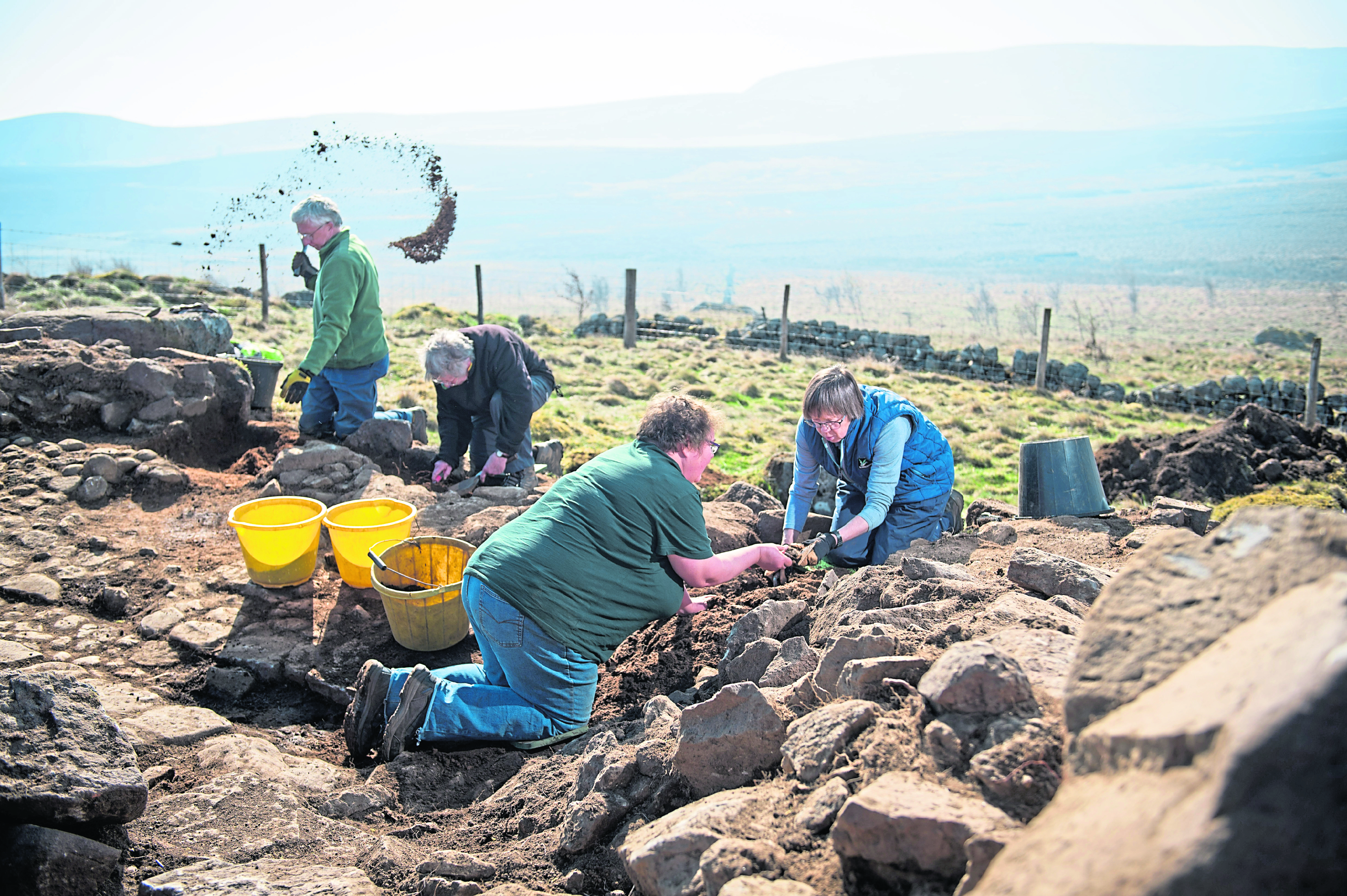 Cabrach Trusts archaeological excavation of one of Scotlands earliest legal whisky distilleries, dating back to 1820s, is underway.

Picture by Jason Hedges.