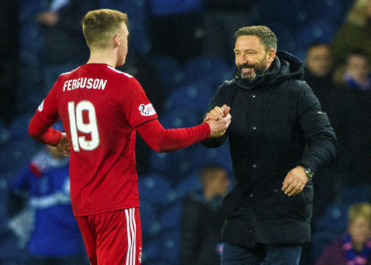 Derek McInnes and Lewis Ferguson.