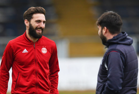 Aberdeen skipper Graeme Shinnie was spotted at Derby County yesterday.