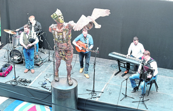 Skipinnish performed a short live set in the Eastgate in Inverness on Saturday afternoon.