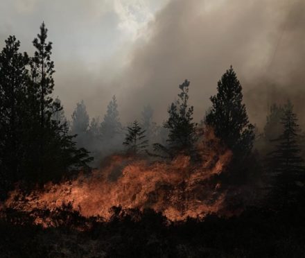 Firefighters continue to try and bring the wildfire in Edinbane on Skye under control.