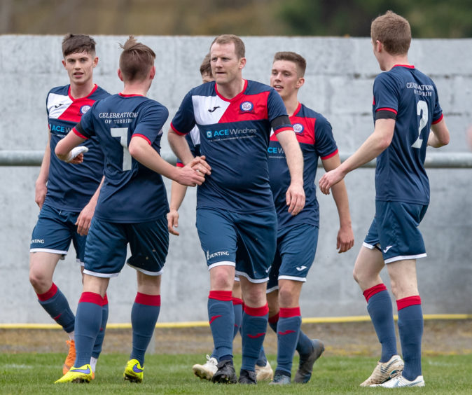 Centre of attraction 4 Turriff Ross Anderson on scoring the opener.