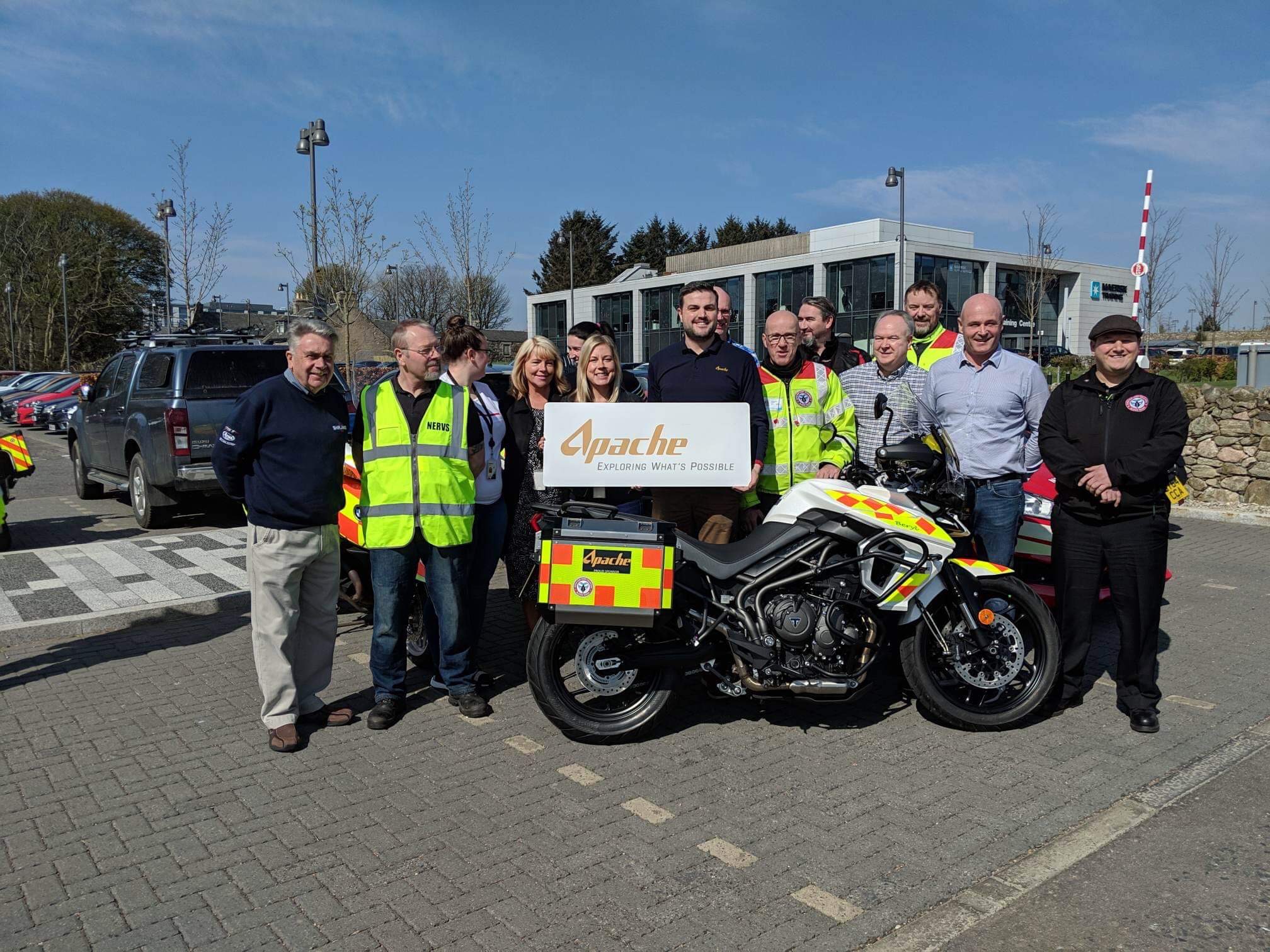 Apache North Sea has donated a £10,000 motorbike to Nervs.