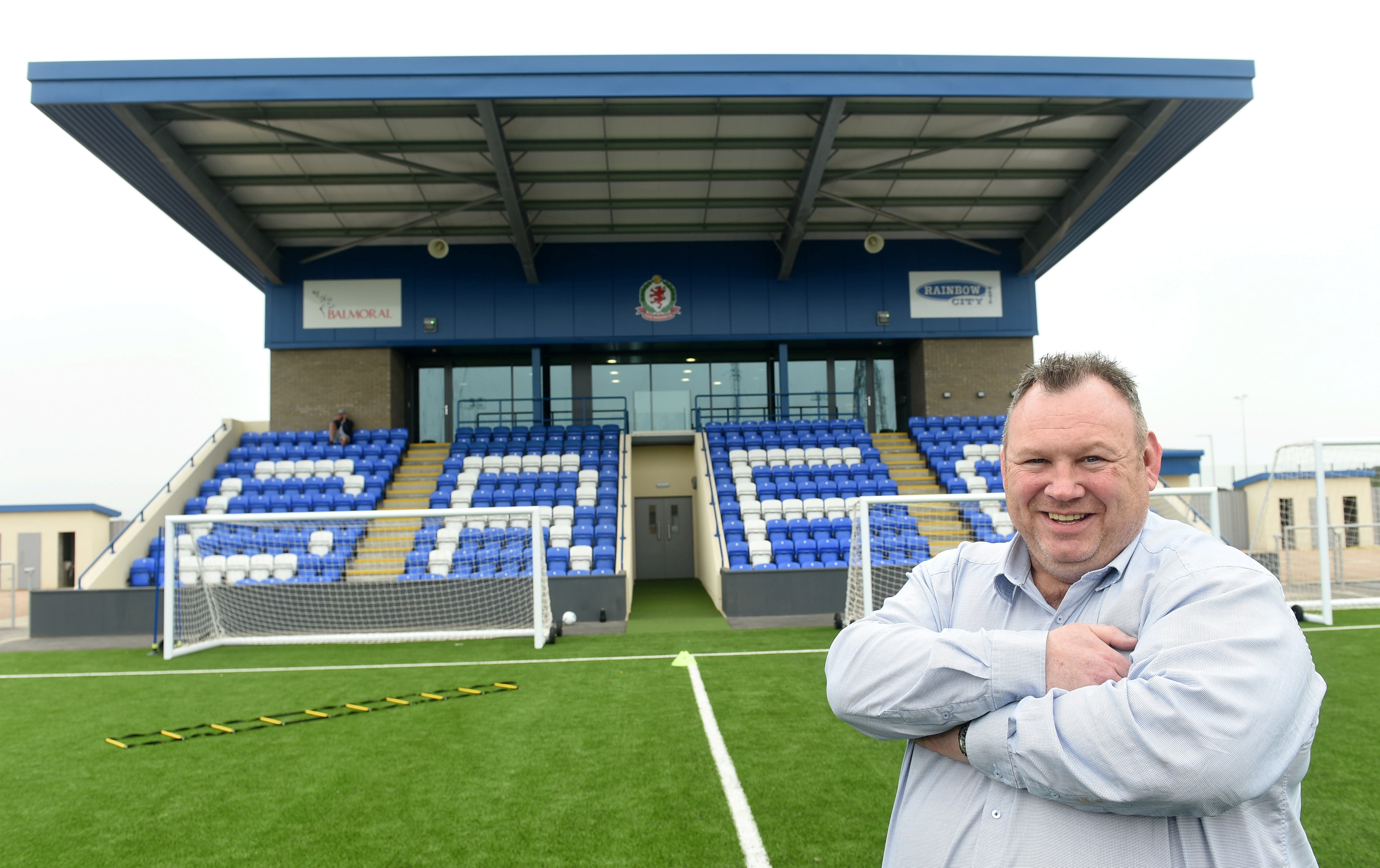 Cove chairman Keith Moorhouse at the Balmoral Stadium.