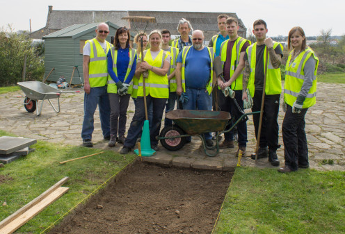 RAF Lossiemouth personnel and Greenfingers combined to create the new path
