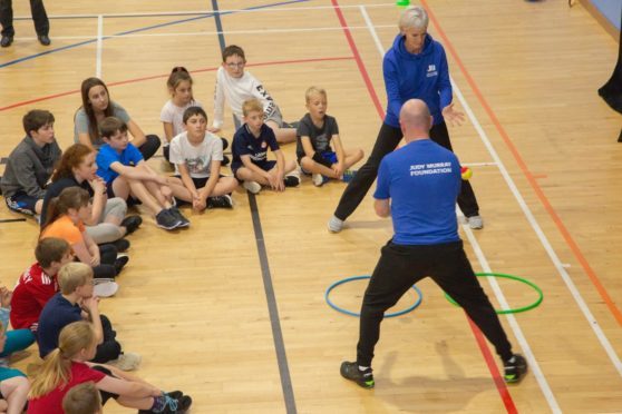 Judy Murray at Garioch Sports Centre last year