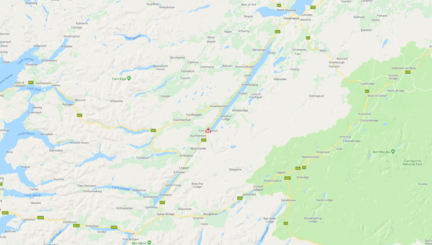 A map from Traffic Scotland indicating the closure.