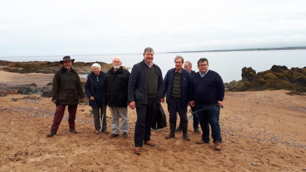 MP Alistair Carmichael with Westminister candidate Craig Harrow and local councillor Gordon Adam.