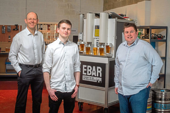 l-r EBar Initiatives director Nick Beeson, product development engineer Kyle O'Callaghan and managing director Sam Pettipher