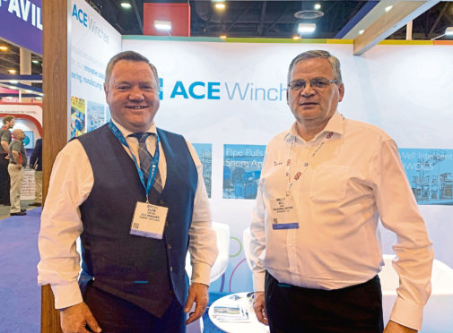 alfie cheyne, left, chief executive of ace Winches and Bill Main, finance director at Balmoral group