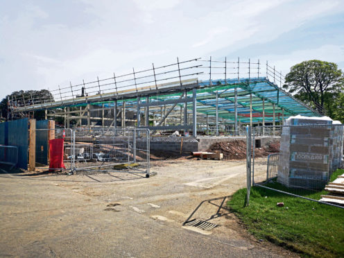 Construction of the new members' building at the Royal Highland Show.