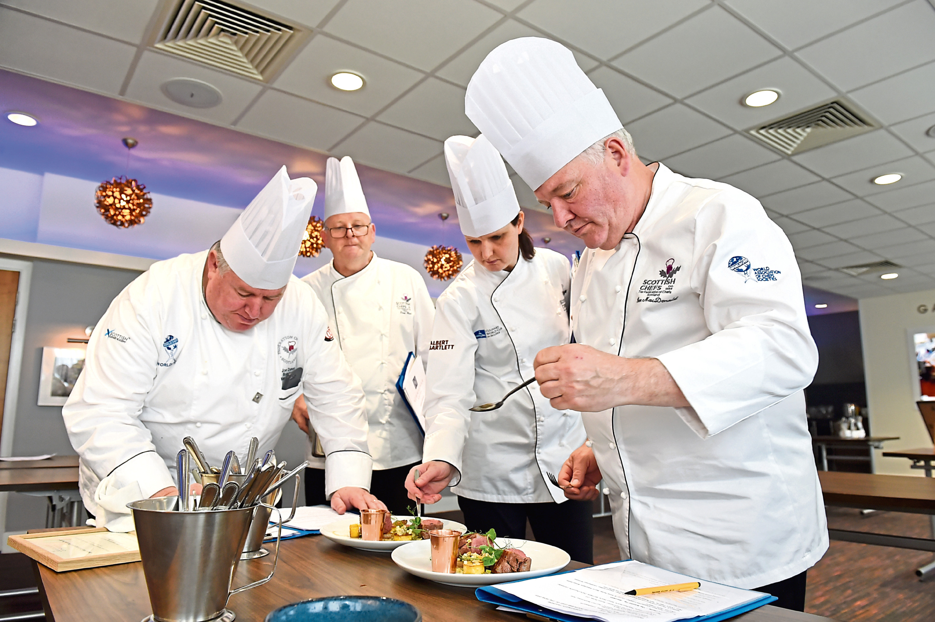 CR0009538
North East of Scotland Chef and Restaurant of the Year 2019 cook-off at North East Scotland College, Gallogate.

Picture by KENNY ELRICK     27/05/2019