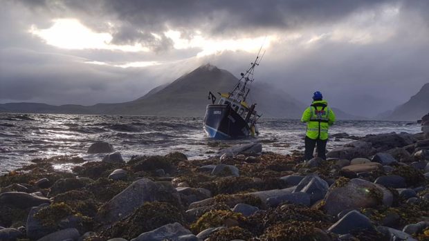 The vessel broke free from its mooring on Sunday evening