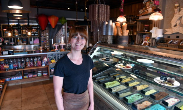 Vicky Ord assistant manager of Aunty Bettys ice cream shop