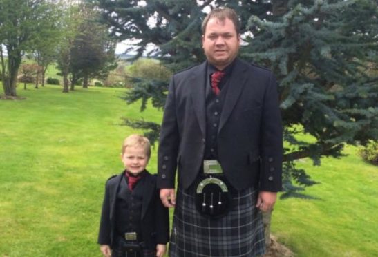 Brodie with his dad Barclay Stewart who had a stroke at the age of 25