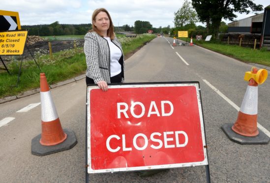 Christine Sinclair of the Cawdor Tavern who is concerned over the loss of business during the closure of the road at White Bridge for construction work.