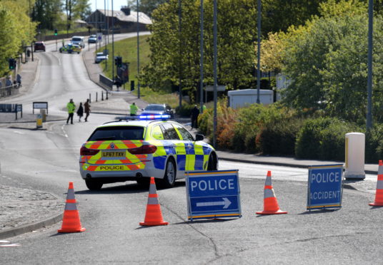 The scene on Garthdee Road