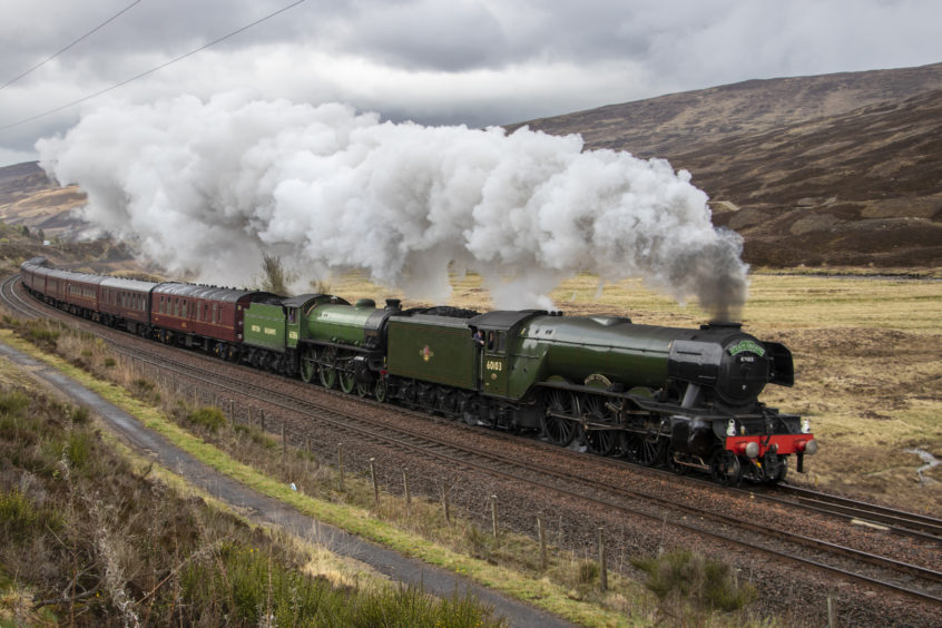 The Flying Scotsman passed by Blair Atholl in 2019.
Picture by Alastair Bellamy