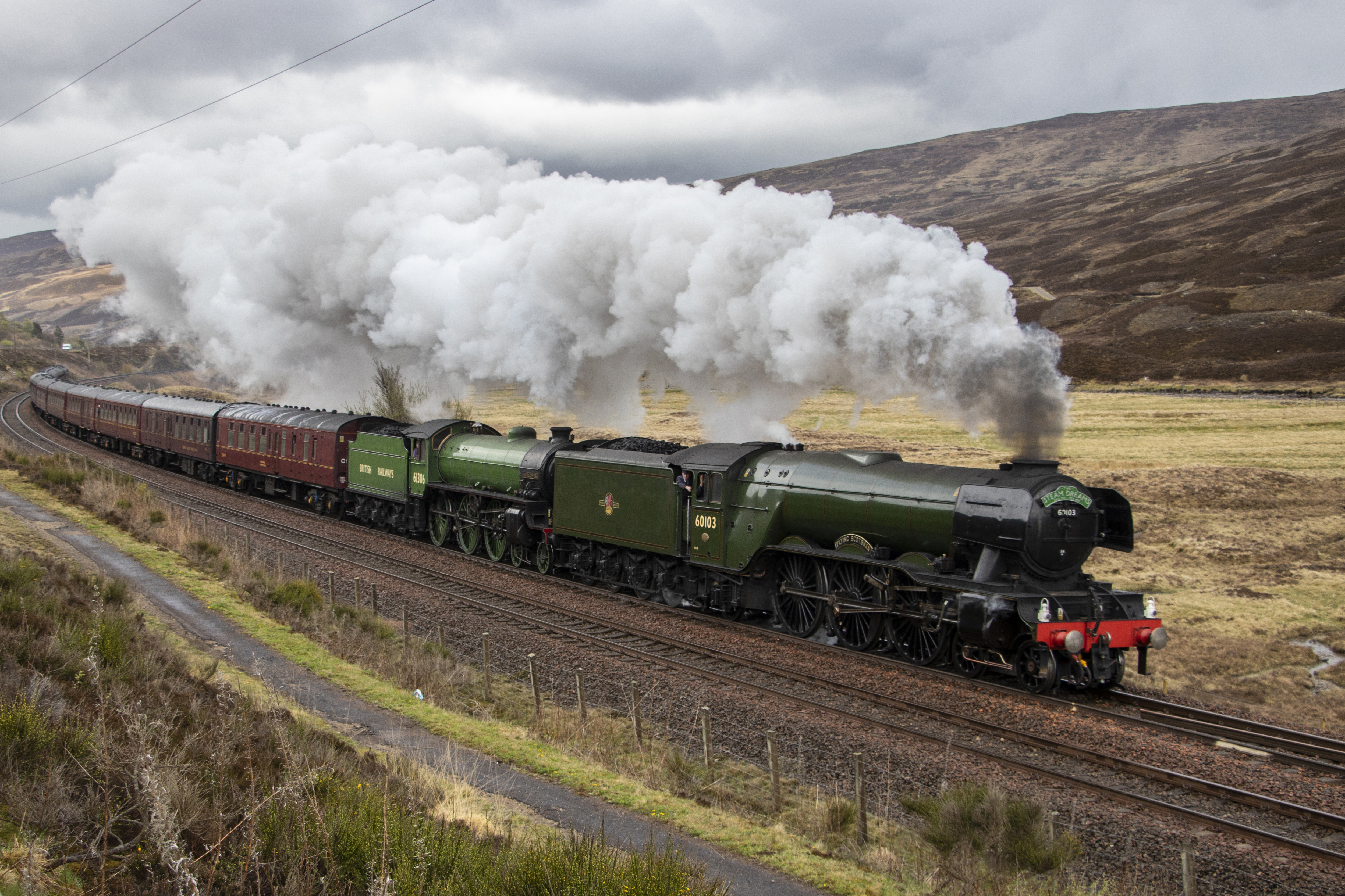 The Flying Scotsman passed by Blair Atholl in 2019.
Picture by Alastair Bellamy