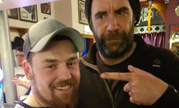 James Anderson bumping into the Hound at the Marlex pub.