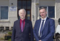 Councillors Rae MacKenzie and Gordon Murray at Sandwickhill School
