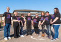 Committee members of MBVS outside the Moray Resource Centre. Pictured: Scott More, Helen Chalmers, Robina McKnockiter, Tommy Chalmers, Heather Richardson, Muriel Paton, Elizabeth Davidson and Chloe Cameron.