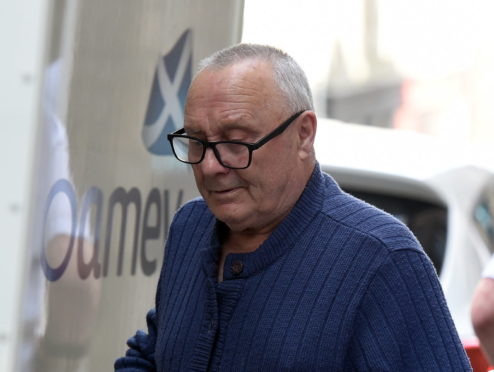 William Farmer leaving Aberdeen High Court