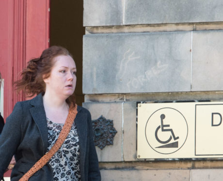 Hazel Arnott is pictured leaving Elgin Sheriff Court,