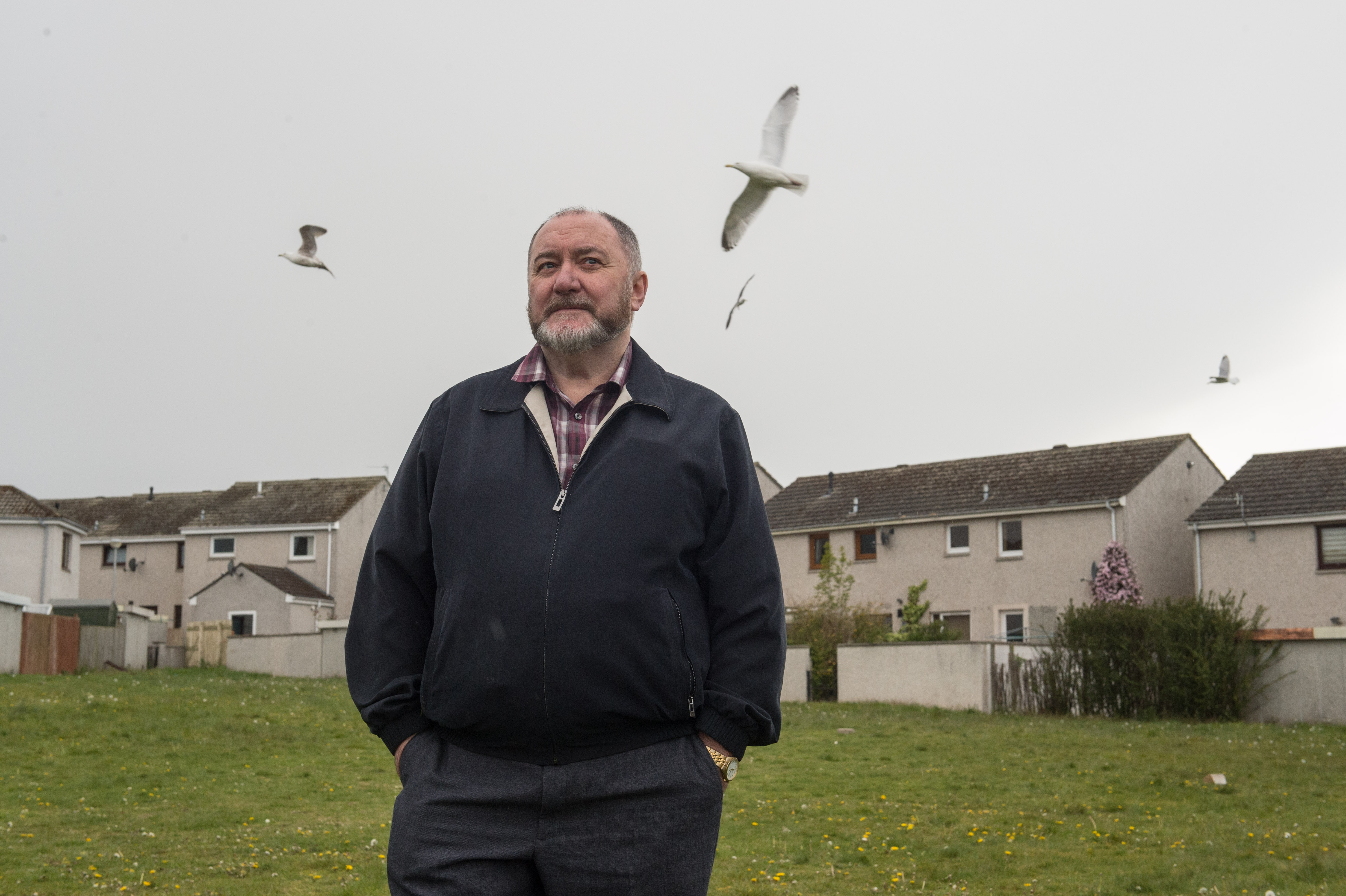 Cllr John Divers is pictured near his home in New Elgin, Moray. Picture by Jason Hedges.
