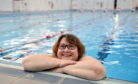 Gillian Craig will be swimming 214 lengths of Tullos pool to raise funds for Ward 214 at ARI. Pictures by Kami Thomson.